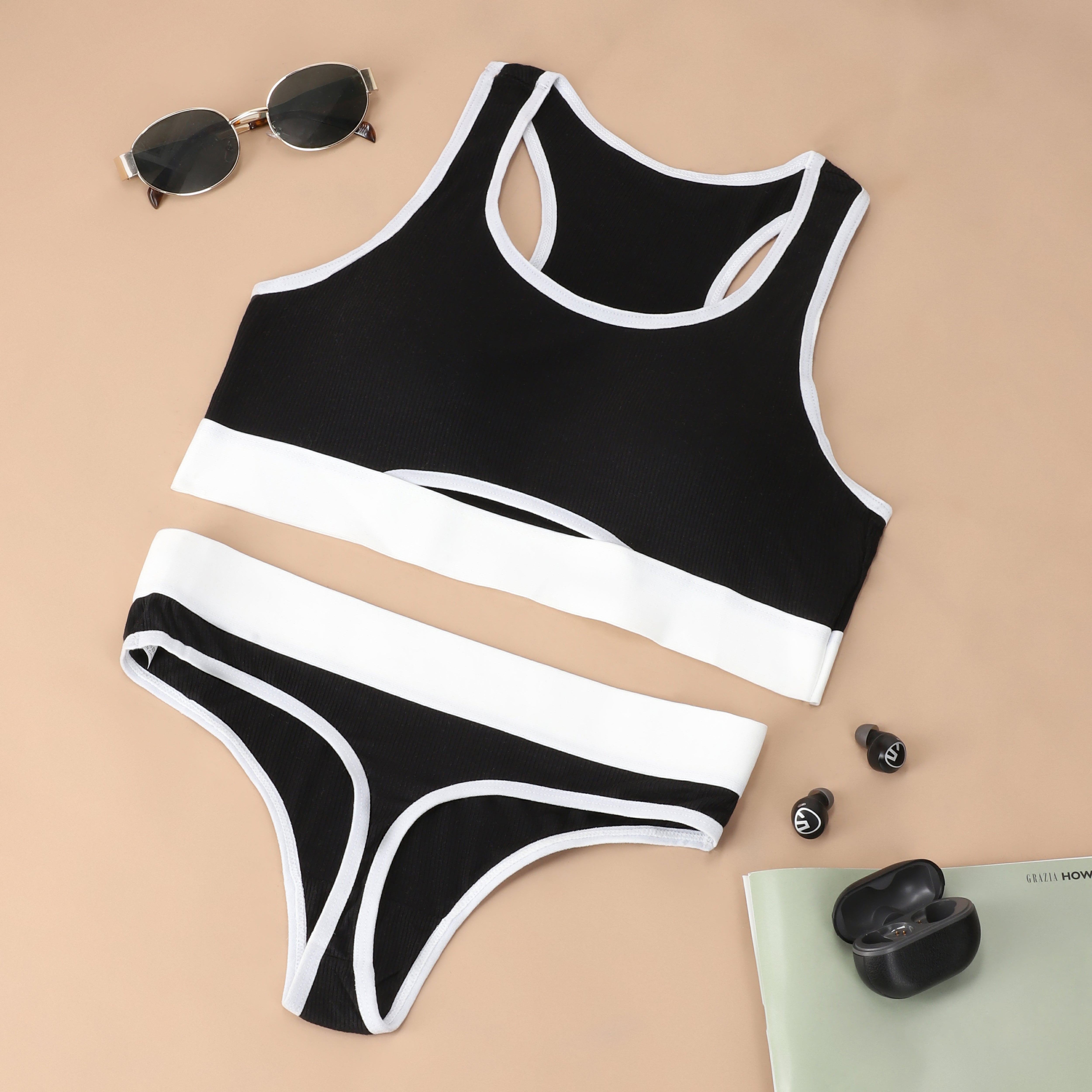 Victoria Luxe Padded Sports Bra and Panty Set