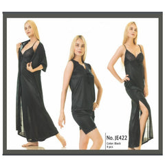 Victoria Sandar 4PCS Long Inner & Gown Nighty