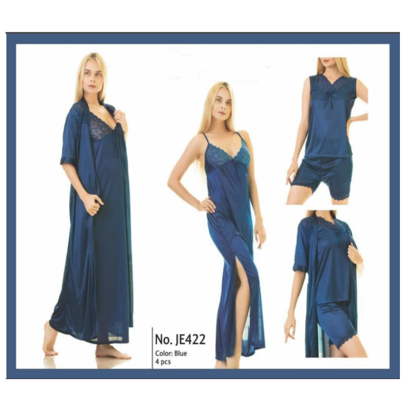 Victoria Sandar 4PCS Long Inner & Gown Nighty