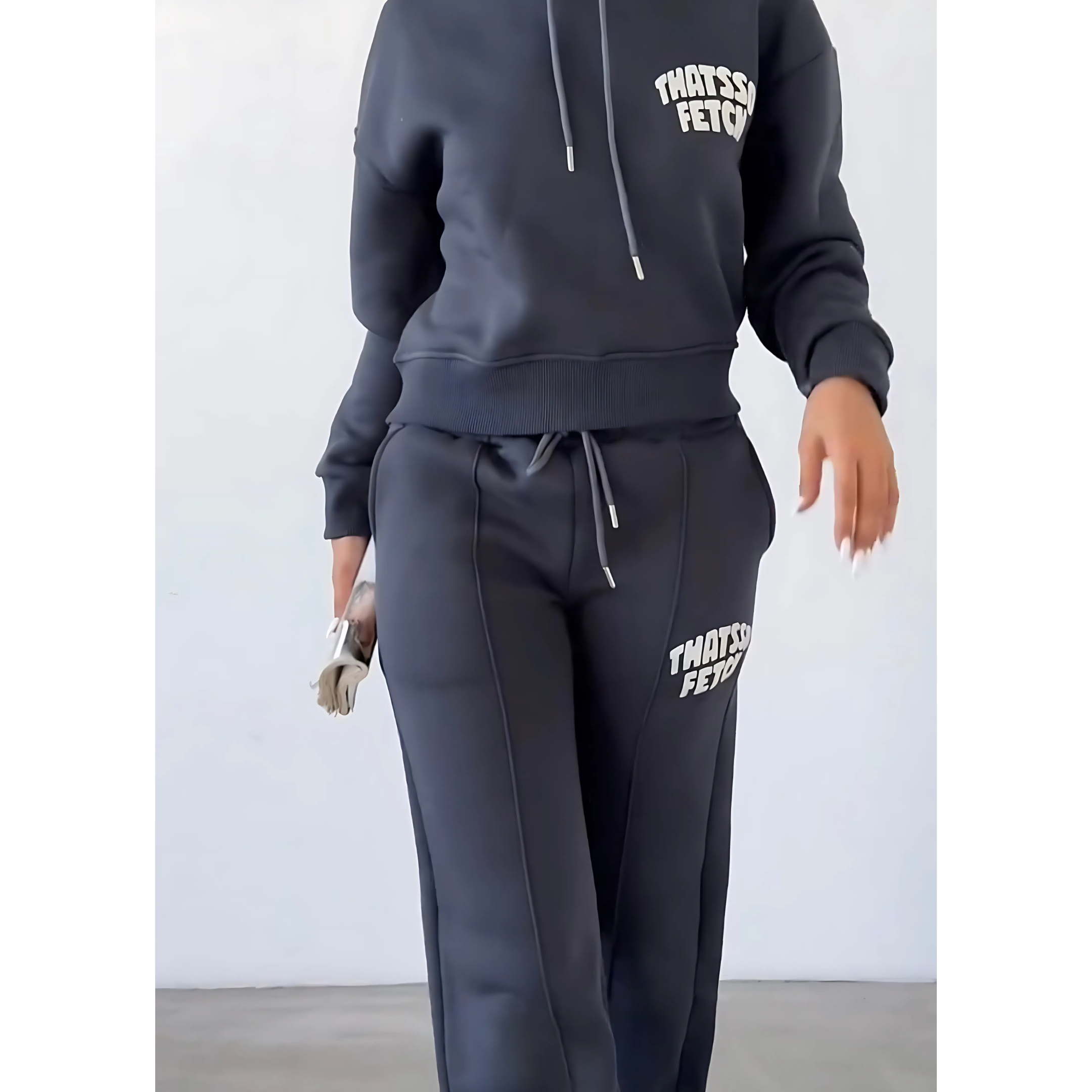 Victoria Fleece Hoodie Tracksuit Suit