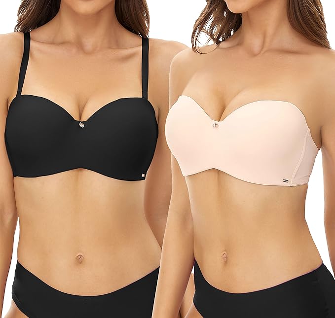 Victoria Two way Strapless Removable Shoulder Strap Bra