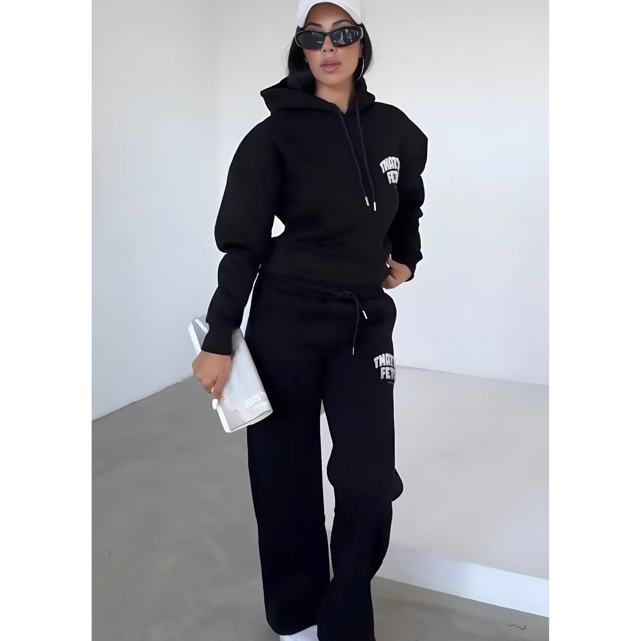 Victoria Fleece Hoodie Tracksuit Suit