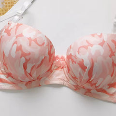 Victoria Fuzzy Floral Padded Bra and Panty Set