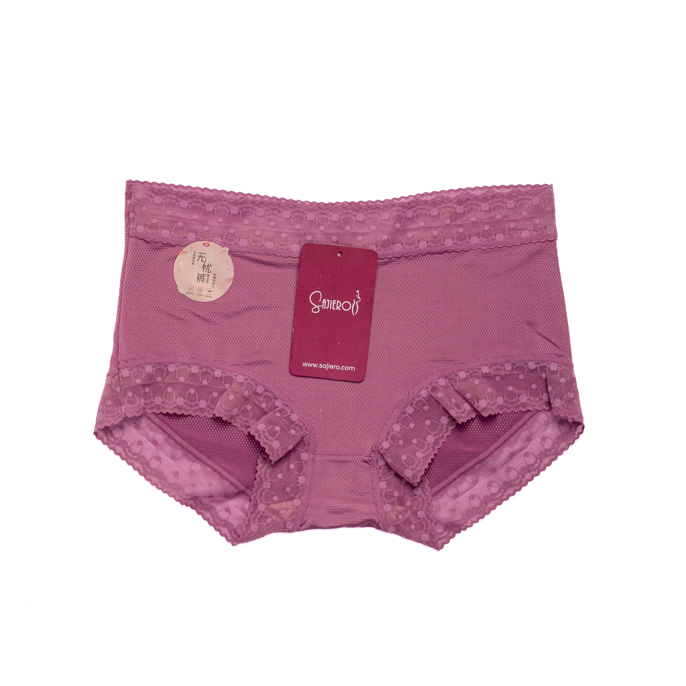 Victoria TCC Embroidery Net Brief Cotton Panty