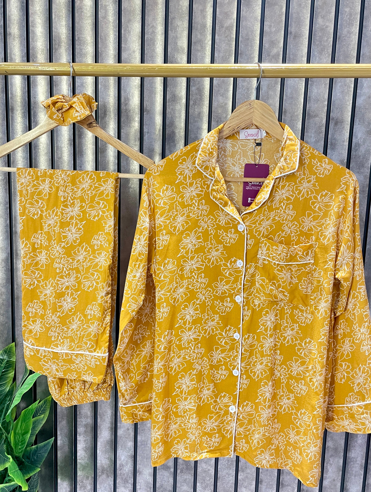 Victoria Marigold Linen Pajama Suit