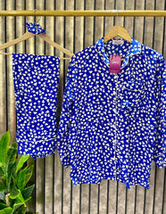 Victoria Mat Daisy Linen Pajama Suit