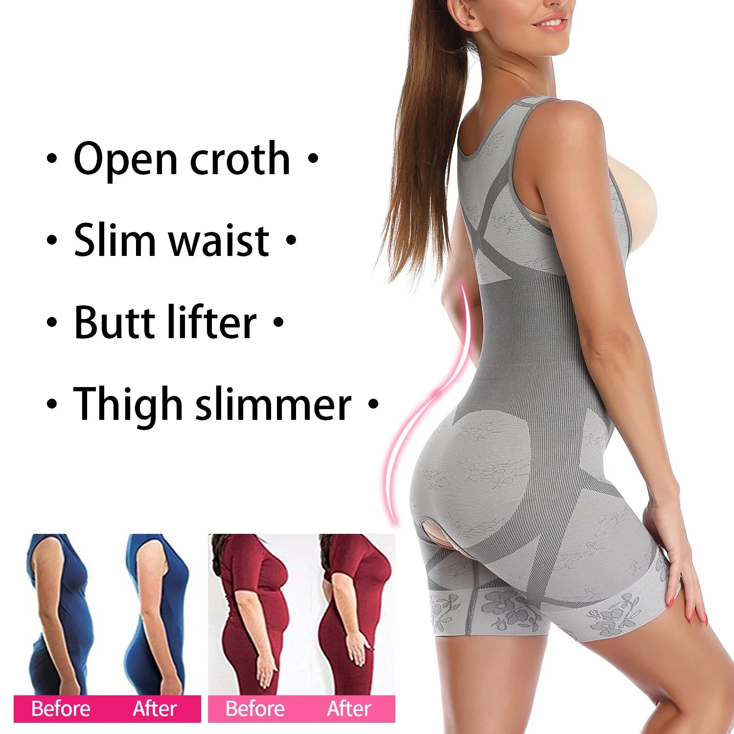 Victoria Spanx Full Body Corset Crotch Buckle Body Shaper