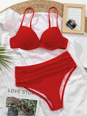 Victoria Gloria Red Luxury Push Up Bikini Set