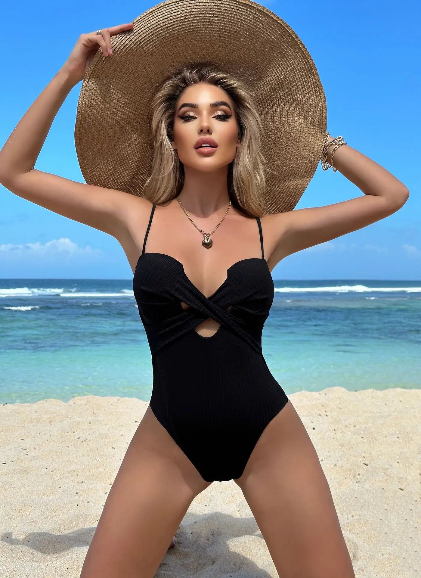 Victoria Spider Black One piece Bikini Swimsuit