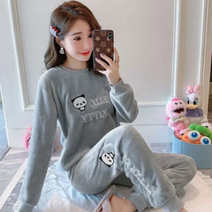 Victoria mini Panda Fleece Pajama Suit