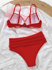 Victoria Gloria Red Luxury Push Up Bikini Set