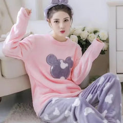 Victoria Pink Teddie Fleece Pajama Suit