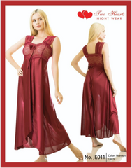 Victoria Elegant 1 Piece Cross Cut Long Nightie (011)