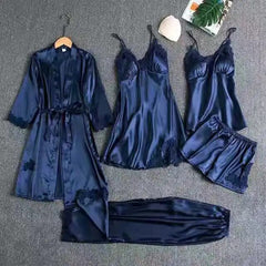 Victoria Royal Bridal Silk 5pcs Nightgown set