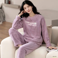 Victoria Amethyst Purple Fleece Pajama Suit