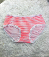 Victoria Check Print Cotton Panty