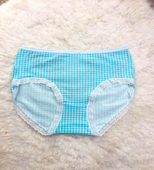 Victoria Check Print Cotton Panty