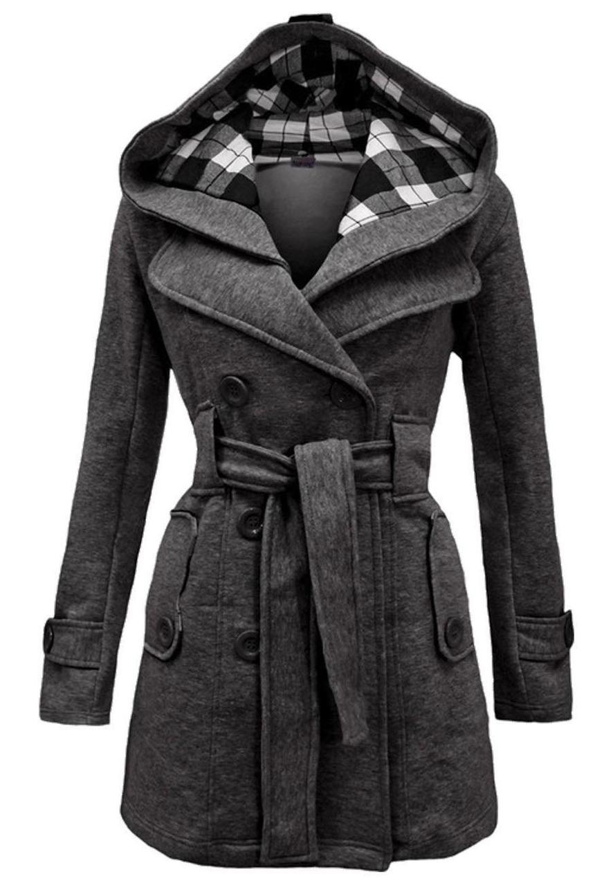 Victoria Fleece Double Breasted Waist Belt Long Coat