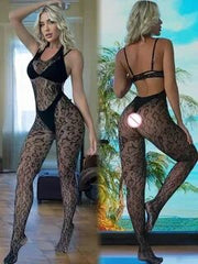 Victoria Jaguar Pattern Full Body Transparent Stocking